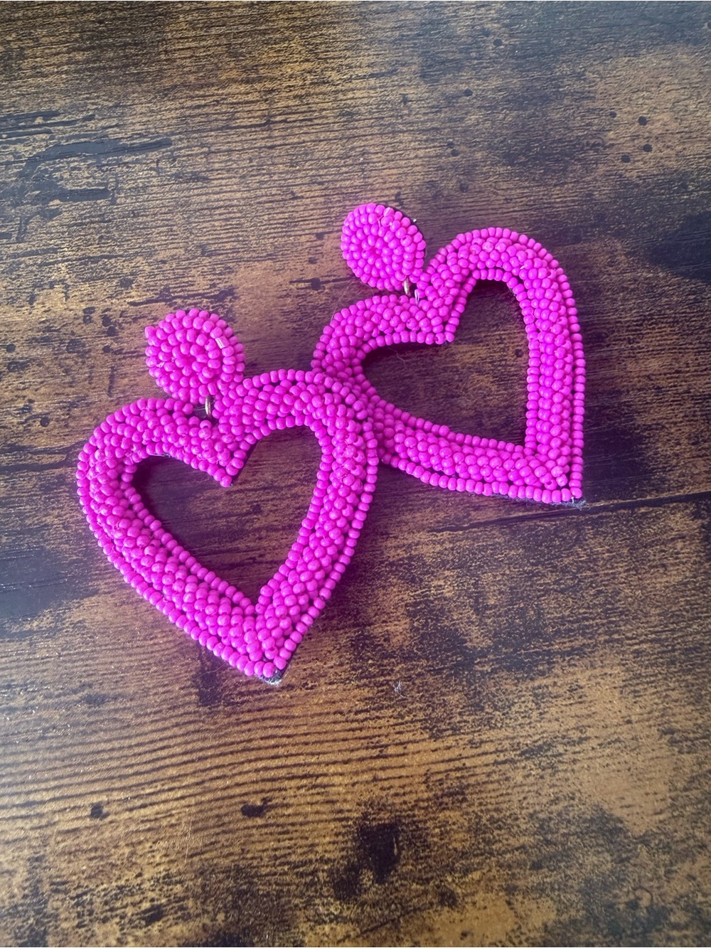Beaded Heart Earrings 💗